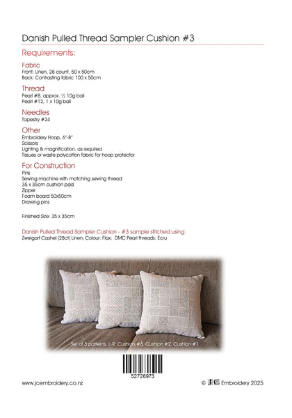 Danish Pulled Thread Sampler Cushion #3