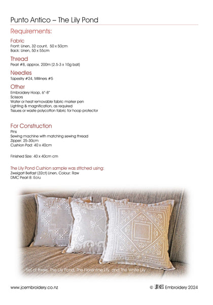 The Lily Pond - Punto Antico Cushion