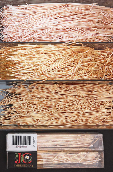 Coloured Metal Threads - Textures