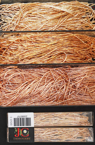 Coloured Metal Threads - Textures