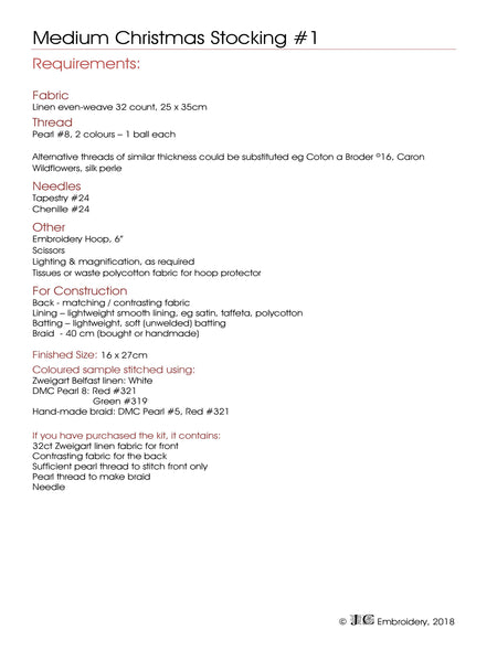 Medium Christmas Stocking #1