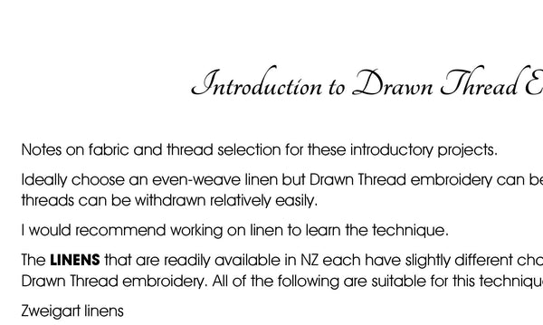 Introduction to Drawn Thread Techniques