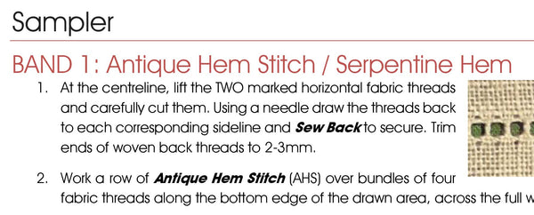 Introduction to Drawn Thread Techniques