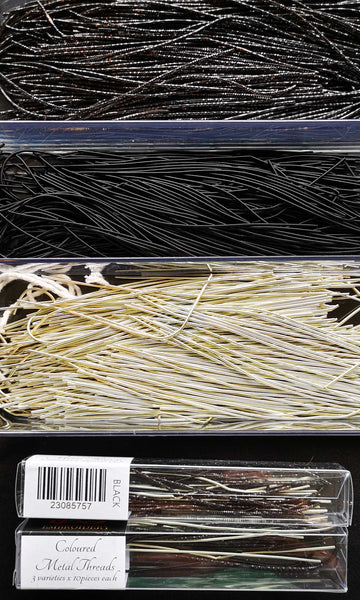 Coloured Metal Threads - Textures