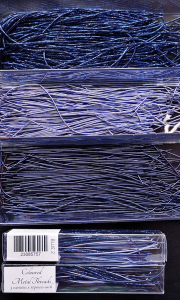 Coloured Metal Threads - Textures