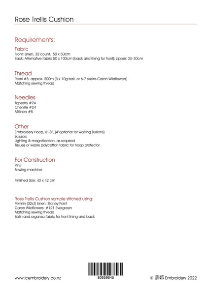 Punto Antico - Rose Trellis Cushion