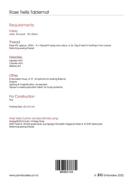 Punto Antico - Rose Trellis Tablemat