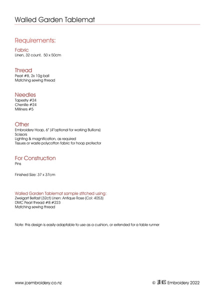 Punto Antico - Walled Garden Tablemat