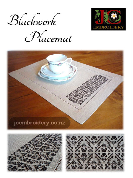 Blackwork / Holbien Placemat - #4 in Placemat Series