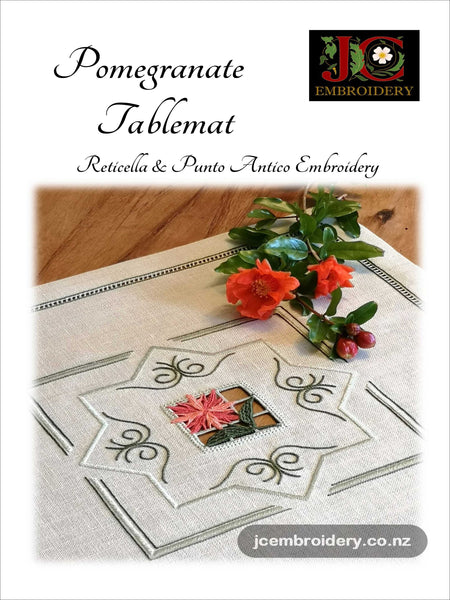 Reticella Florals – Pomegranate Tablemat