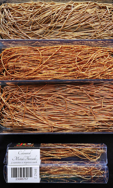 Coloured Metal Threads - Textures