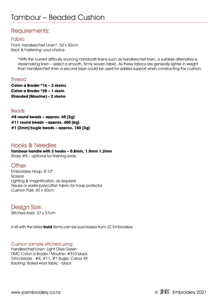 Rambling Vines - Tambour Embroidery