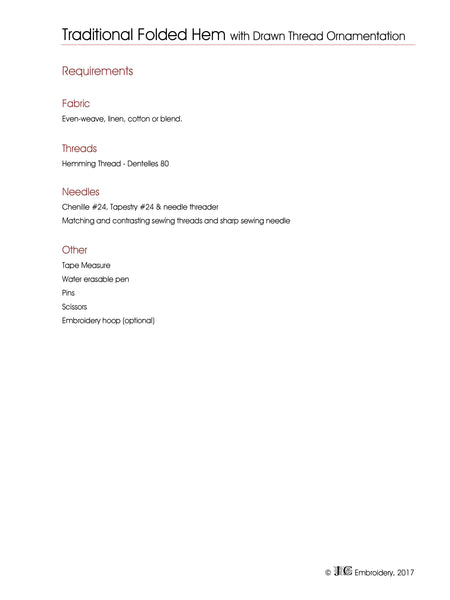 Traditional Folded Hem