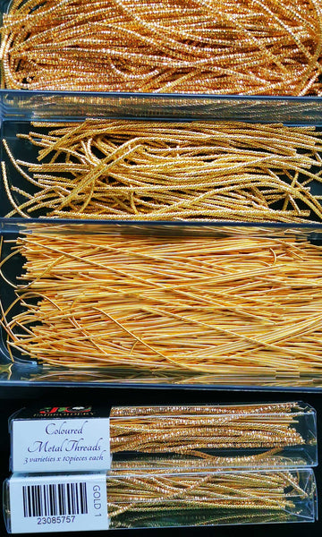 Coloured Metal Threads - Textures