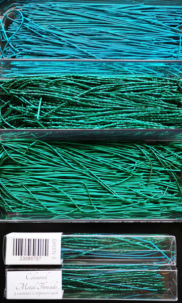 Coloured Metal Threads - Textures