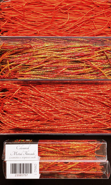 Coloured Metal Threads - Textures