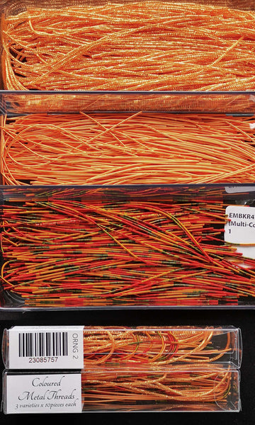 Coloured Metal Threads - Textures