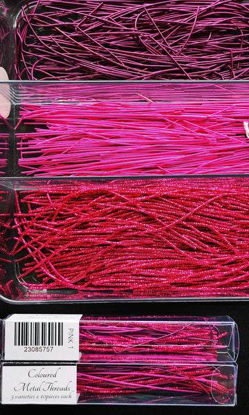 Coloured Metal Threads - Textures