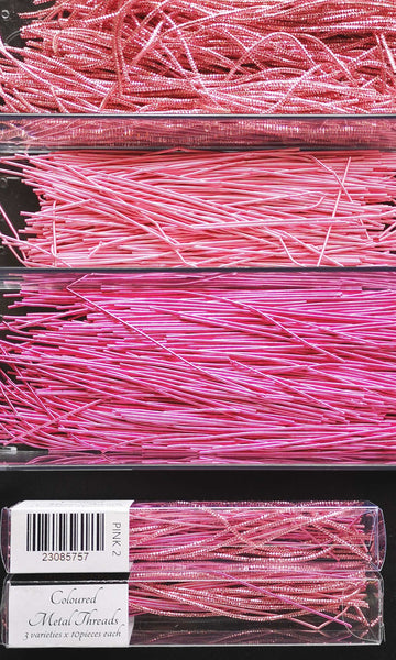 Coloured Metal Threads - Textures