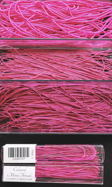 Coloured Metal Threads - Textures