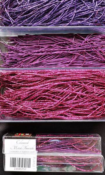 Coloured Metal Threads - Textures