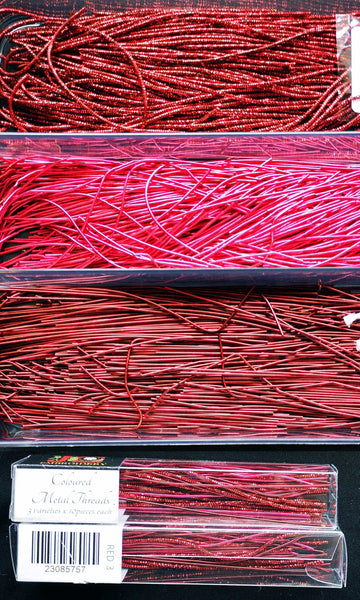 Coloured Metal Threads - Textures