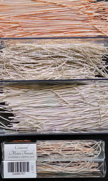 Coloured Metal Threads - Textures