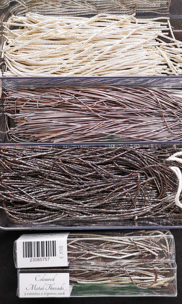 Coloured Metal Threads - Textures