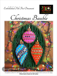 Embellished Felt Ornament - Christmas Bauble