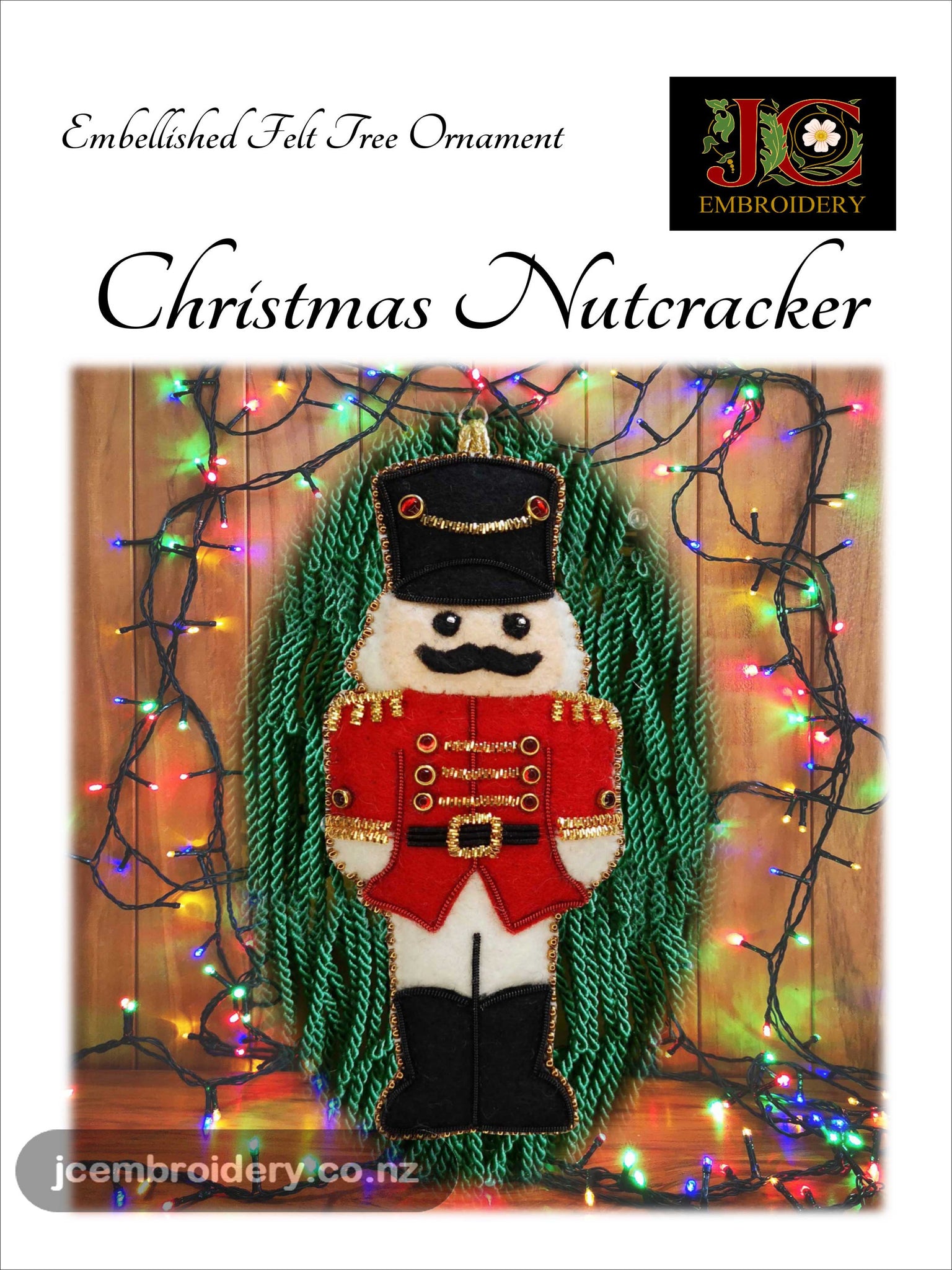 Embellished Felt Ornament - Nutcracker