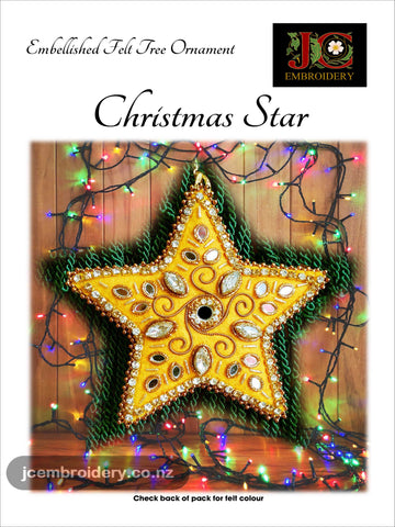 Embellished Felt Ornament - Christmas Star