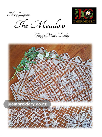 Filet Guipure - The Meadow Tray Mat / Doily