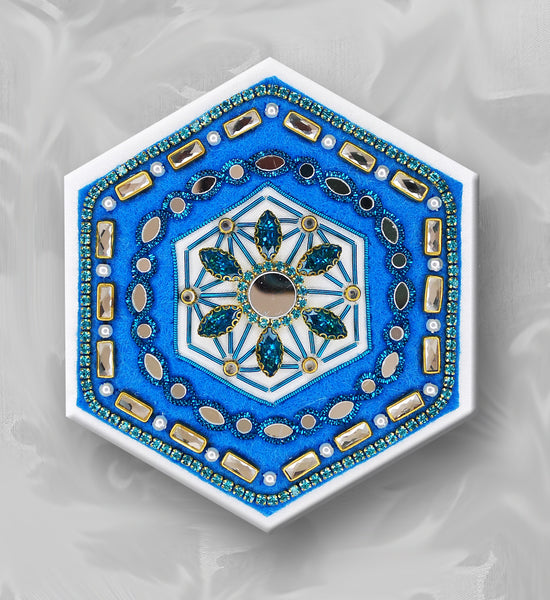 Rainbow Mandala - Embellished Metal Embroidery
