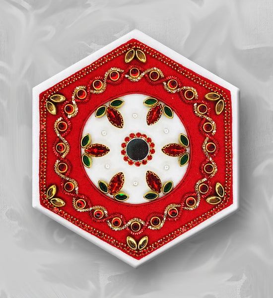 Rainbow Mandala - Embellished Metal Embroidery