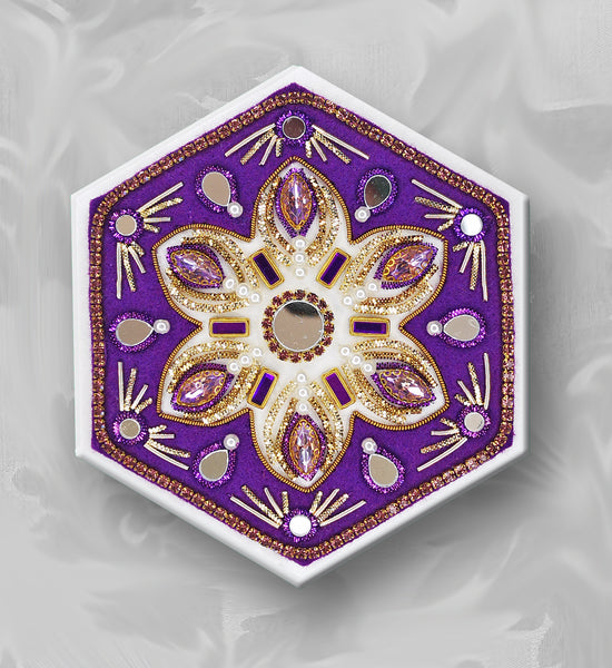 Rainbow Mandala - Embellished Metal Embroidery