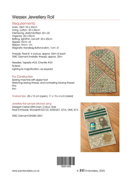 Jewellery Roll - Wessex Stitchery