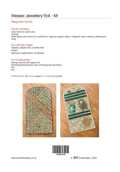 Jewellery Roll - Wessex Stitchery