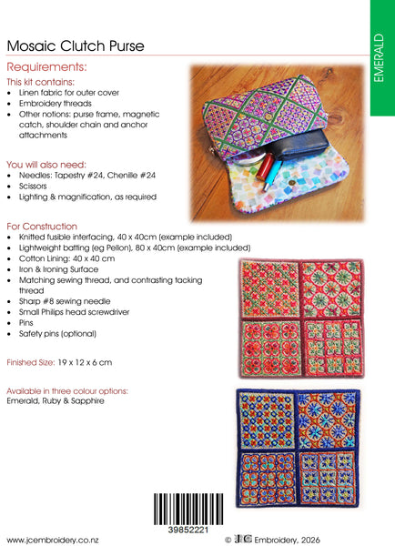 Mosaic Clutch Purse - Wessex Embroidery