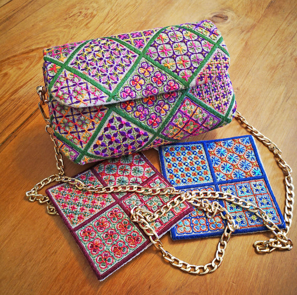 Mosaic Clutch Purse - Wessex Embroidery